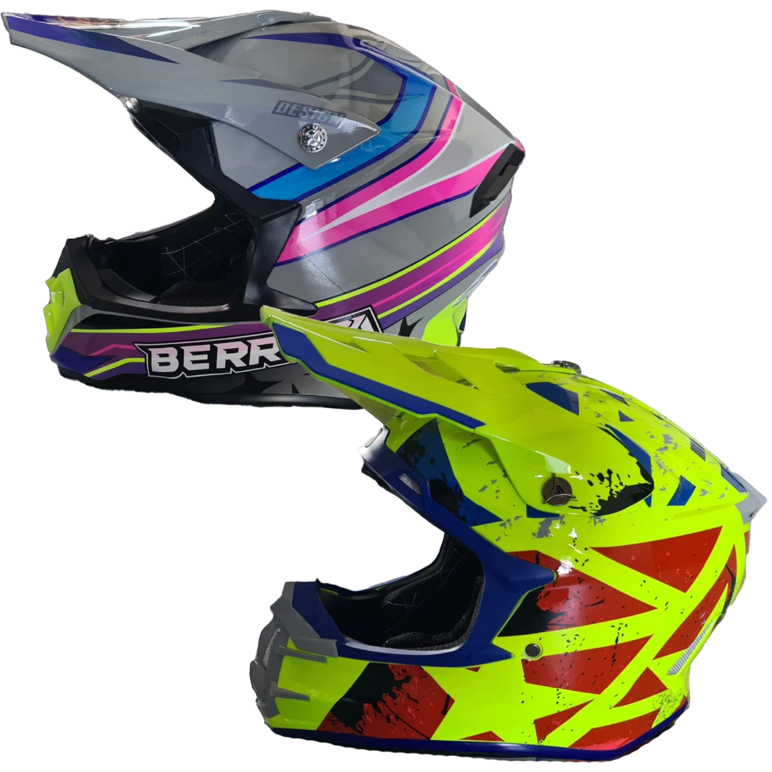 KASK BERRETA SHINY COOL GREY/ NEON YELLOW